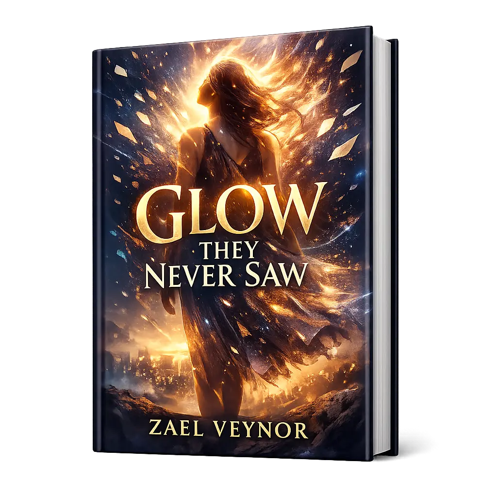 Glow They Never Saw book cover by Zael Veynor - Self-improvement guide for building magnetic confidence and personal transformation